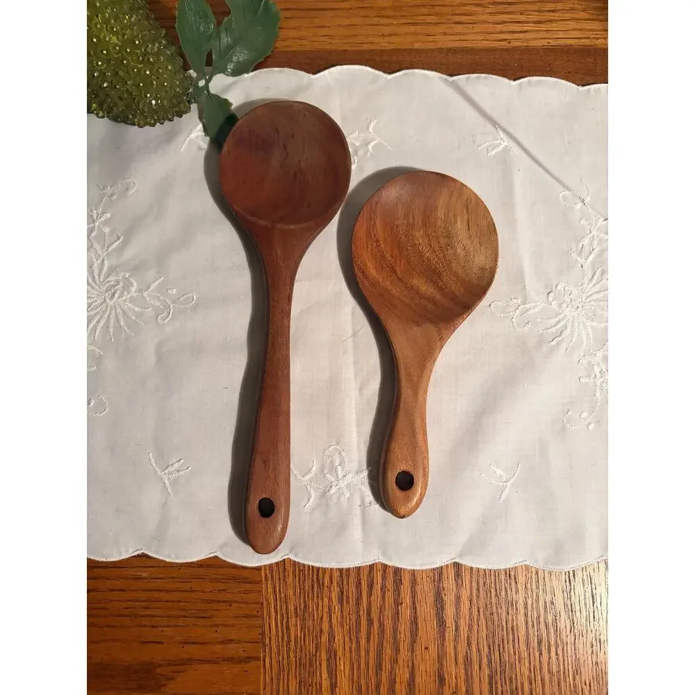 Mid Century Modern Wood Salad Servers